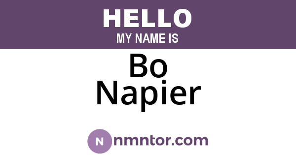 Bo Napier