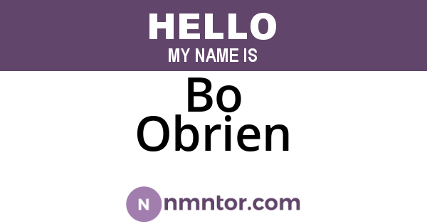 Bo Obrien