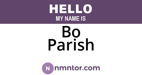 Bo Parish