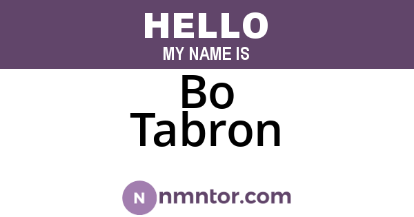 Bo Tabron