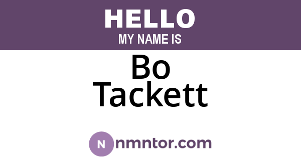 Bo Tackett
