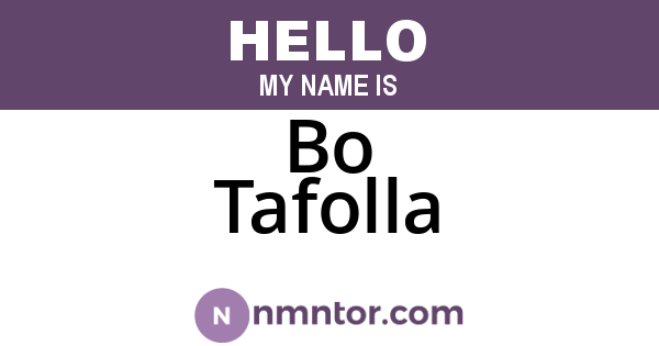 Bo Tafolla