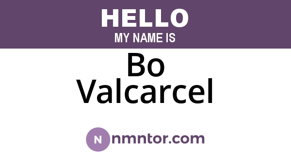 Bo Valcarcel