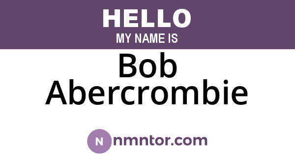 Bob Abercrombie