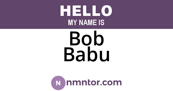 Bob Babu