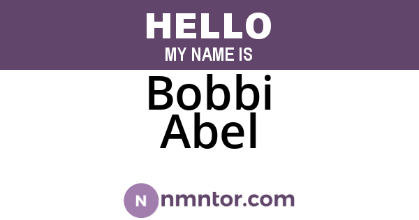 Bobbi Abel