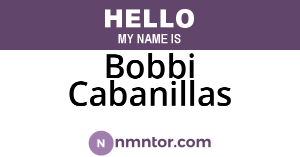 Bobbi Cabanillas