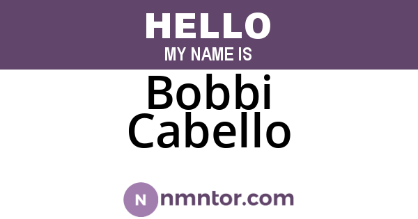 Bobbi Cabello
