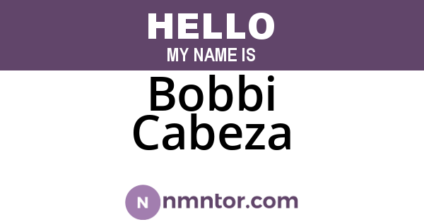 Bobbi Cabeza
