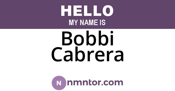 Bobbi Cabrera
