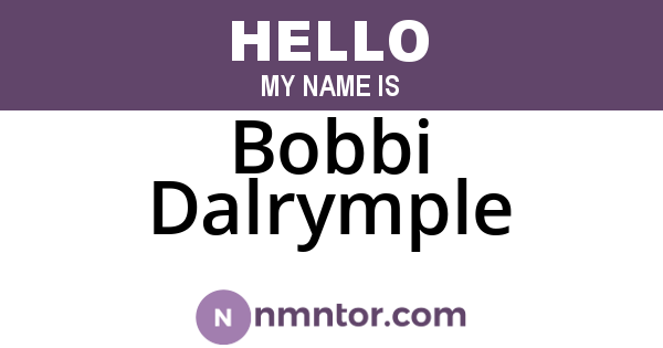Bobbi Dalrymple