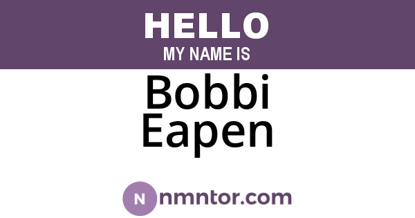 Bobbi Eapen