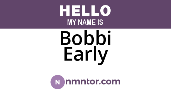 Bobbi Early