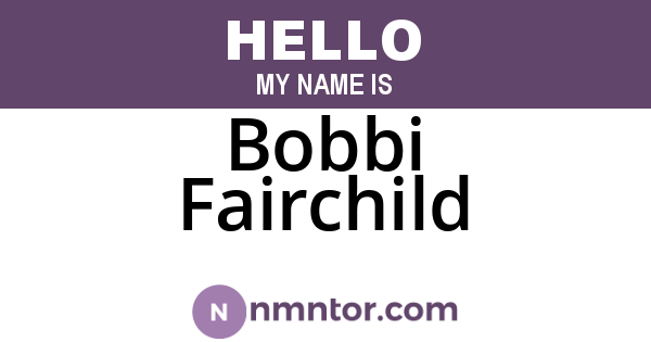 Bobbi Fairchild