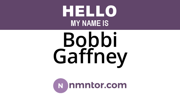 Bobbi Gaffney