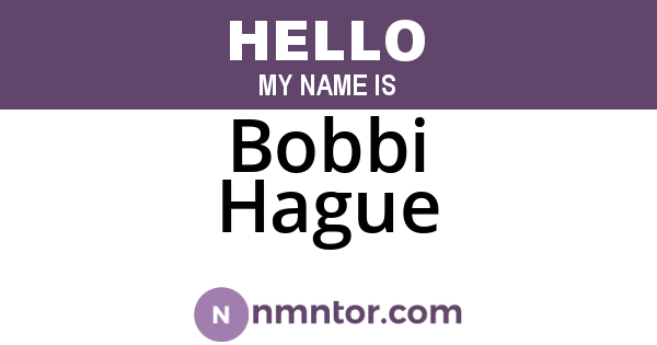 Bobbi Hague