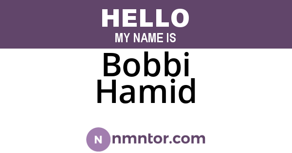 Bobbi Hamid
