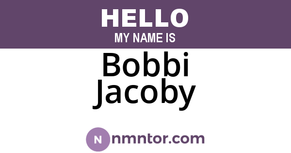 Bobbi Jacoby