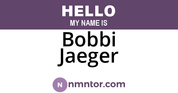 Bobbi Jaeger