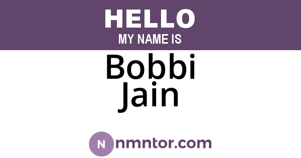 Bobbi Jain