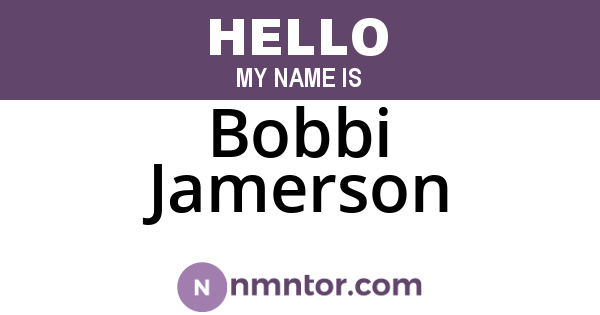 Bobbi Jamerson