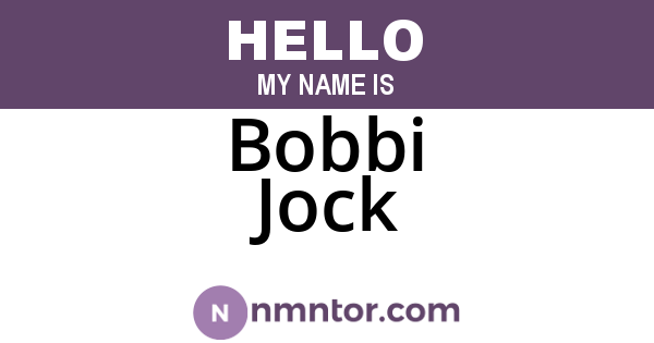 Bobbi Jock