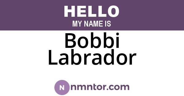 Bobbi Labrador