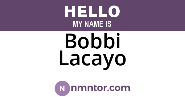 Bobbi Lacayo