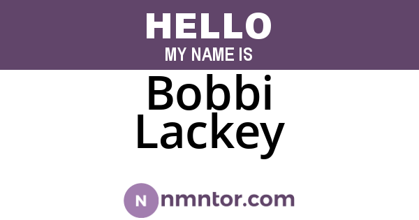 Bobbi Lackey
