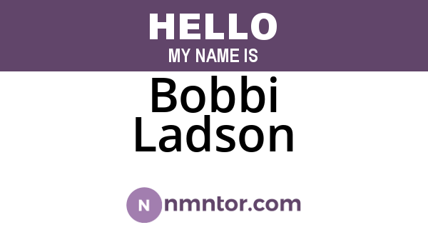 Bobbi Ladson