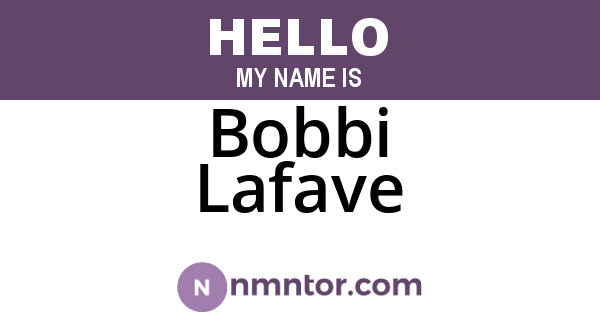 Bobbi Lafave