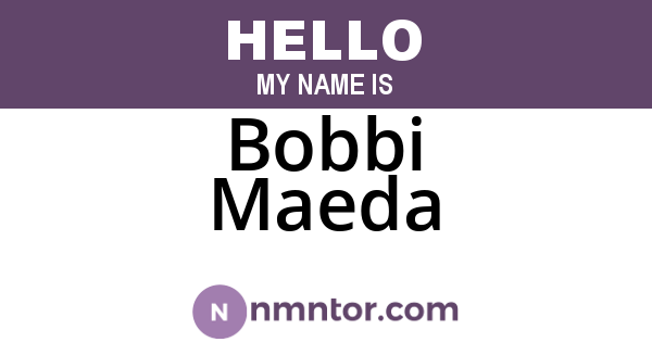 Bobbi Maeda