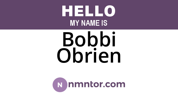 Bobbi Obrien