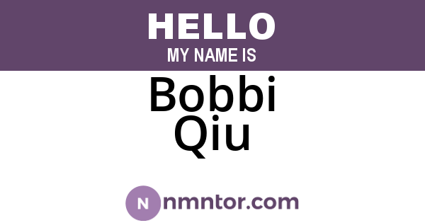 Bobbi Qiu