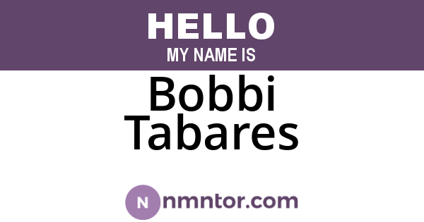 Bobbi Tabares