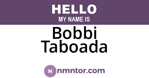 Bobbi Taboada