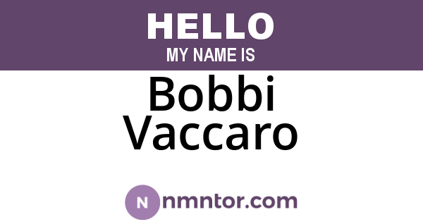 Bobbi Vaccaro
