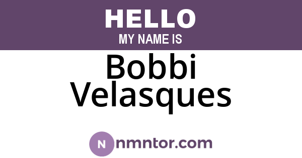 Bobbi Velasques