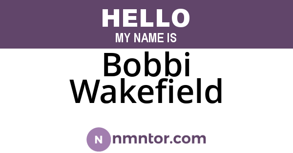 Bobbi Wakefield