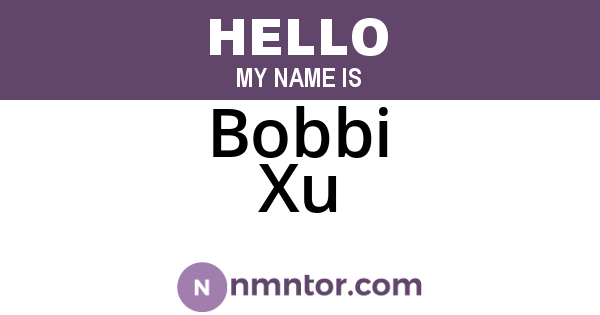 Bobbi Xu