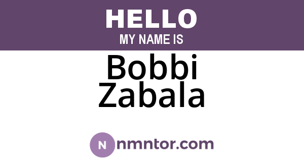Bobbi Zabala