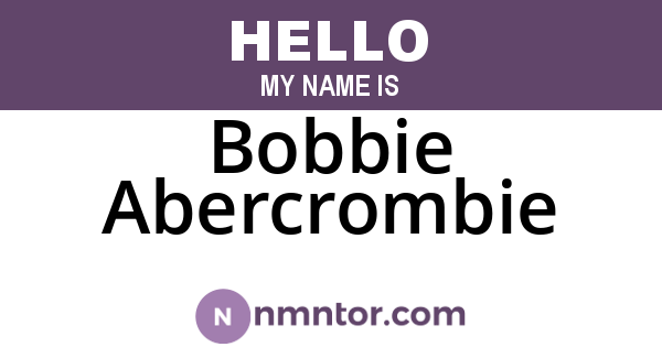 Bobbie Abercrombie