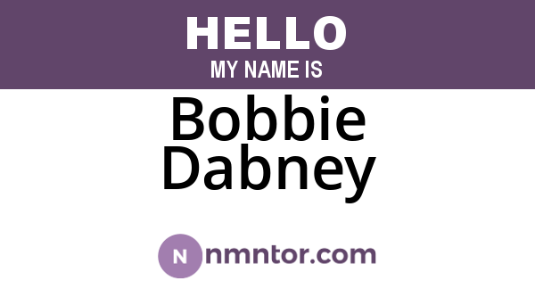 Bobbie Dabney