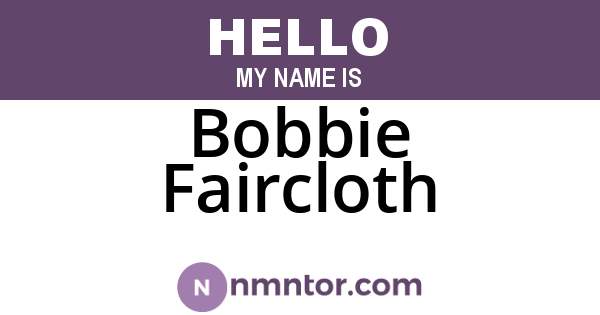 Bobbie Faircloth