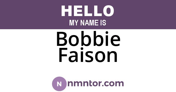 Bobbie Faison