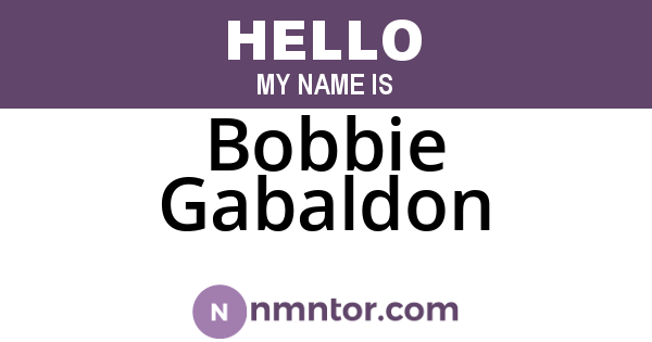 Bobbie Gabaldon