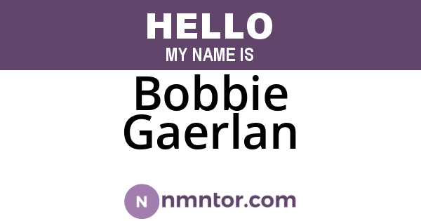 Bobbie Gaerlan