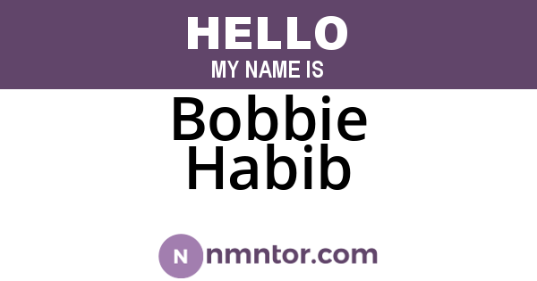 Bobbie Habib
