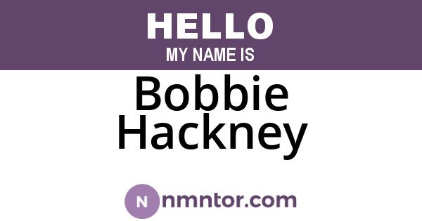 Bobbie Hackney