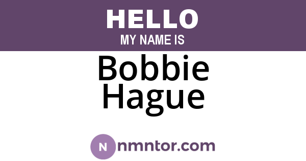 Bobbie Hague